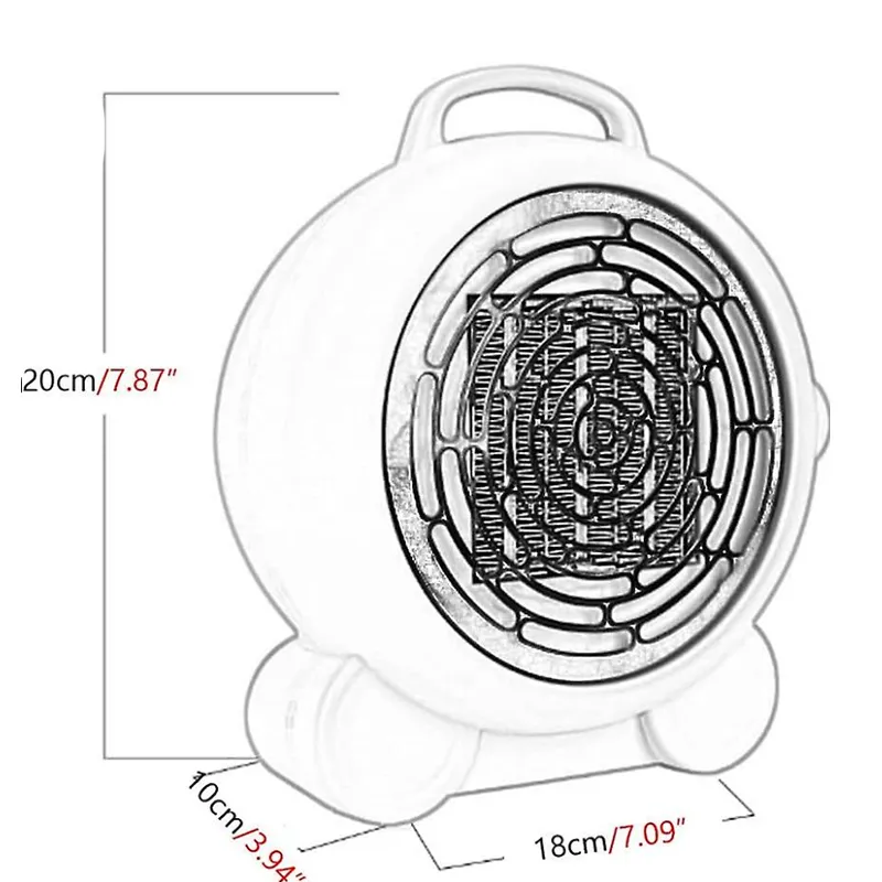 1000W Mini Thermostat Heater Fan 1831513