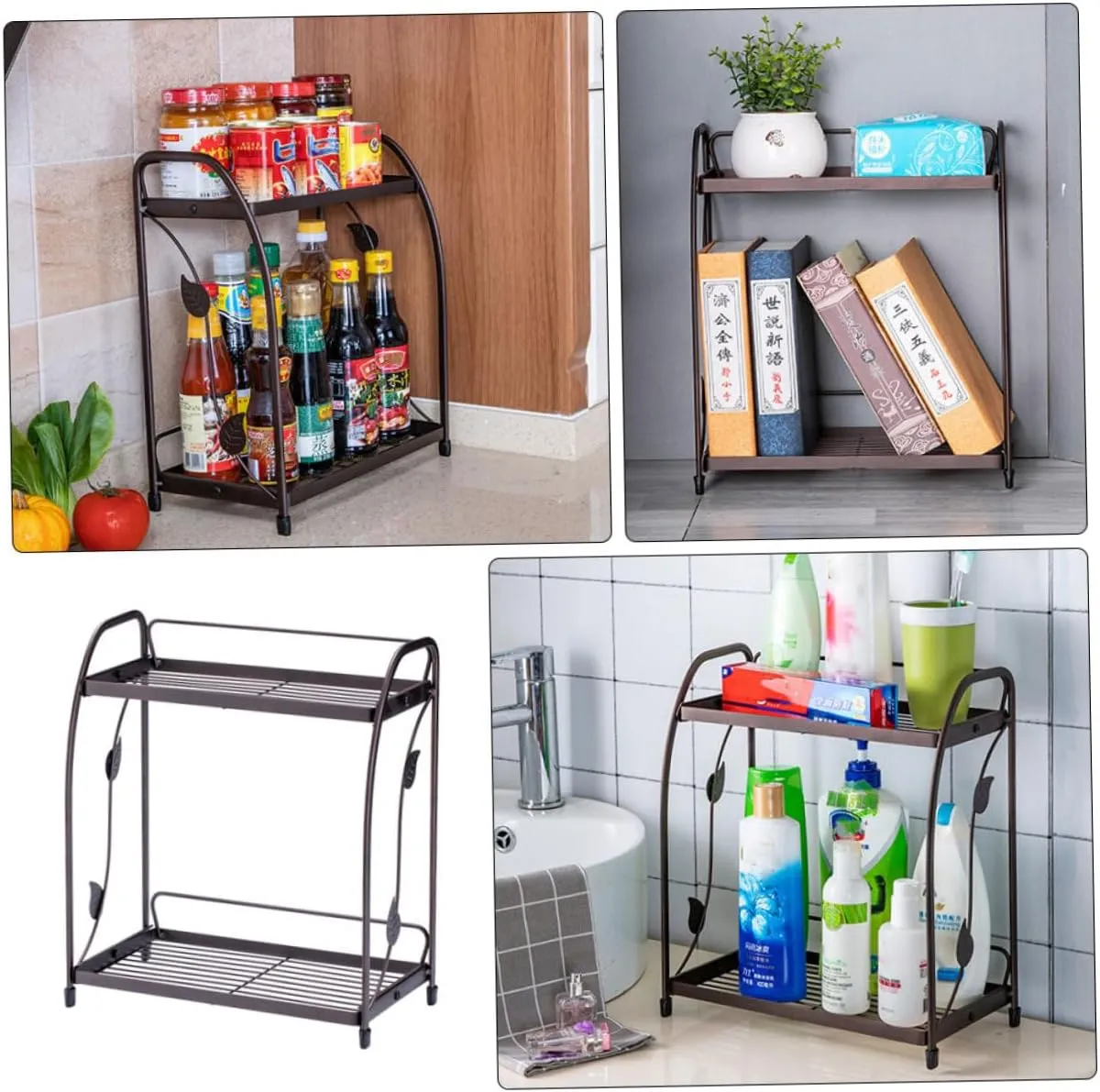 2 layer Storage Organizer Kitchen Shelf