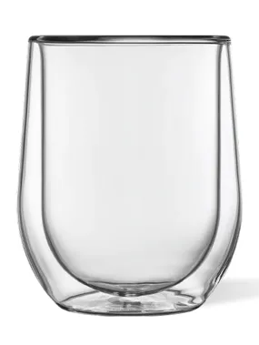 2 Pack 12oz Clear Stemless Cup