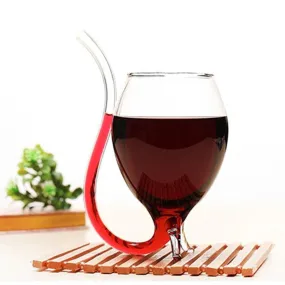 2 Piece/set Wine Wiskey Glass 300ml Transparent Glass With Straw Beer