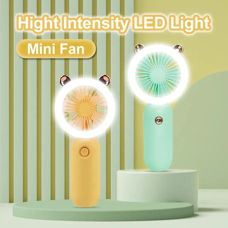 2IN1 CUTE MINI FAN   LED LIGHT