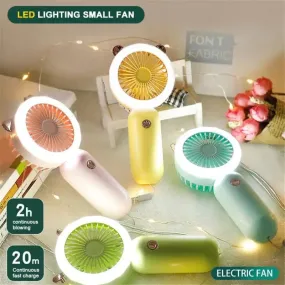 2IN1 CUTE MINI FAN   LED LIGHT