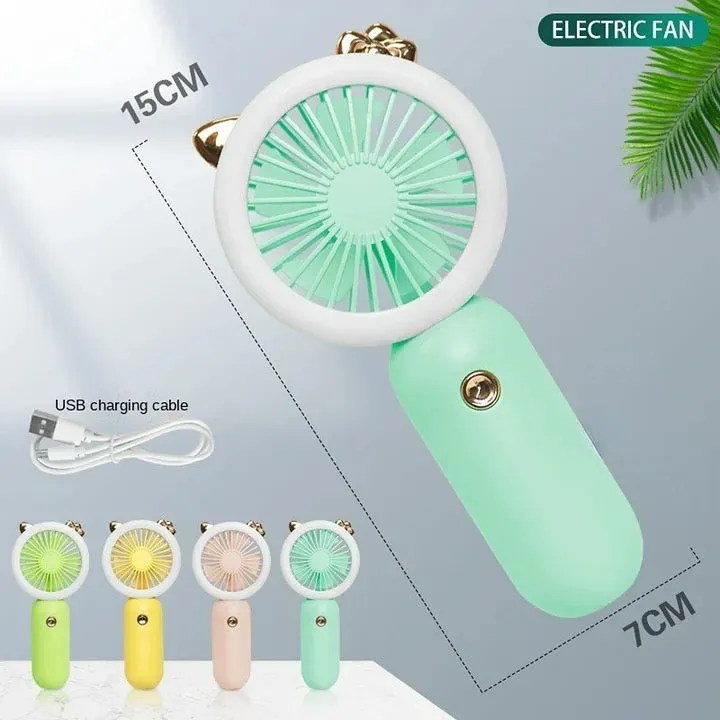 2IN1 CUTE MINI FAN   LED LIGHT