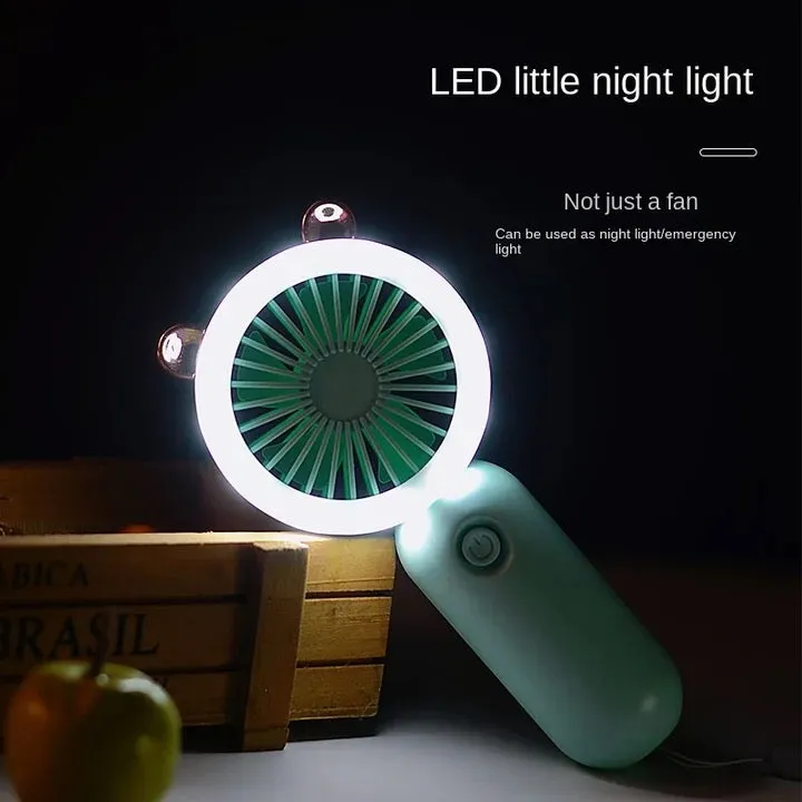 2IN1 CUTE MINI FAN   LED LIGHT