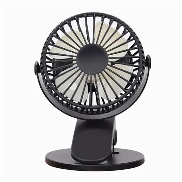 360° Portable Camping Fan USB Battery Clip On Mini Desk Office Fan