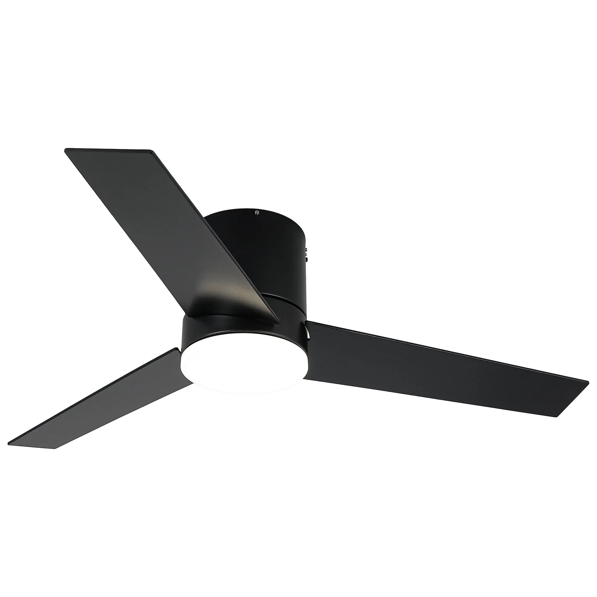 48" Flush Mount Ceiling Fan 3 Blades with LED Lighting and Remote Control