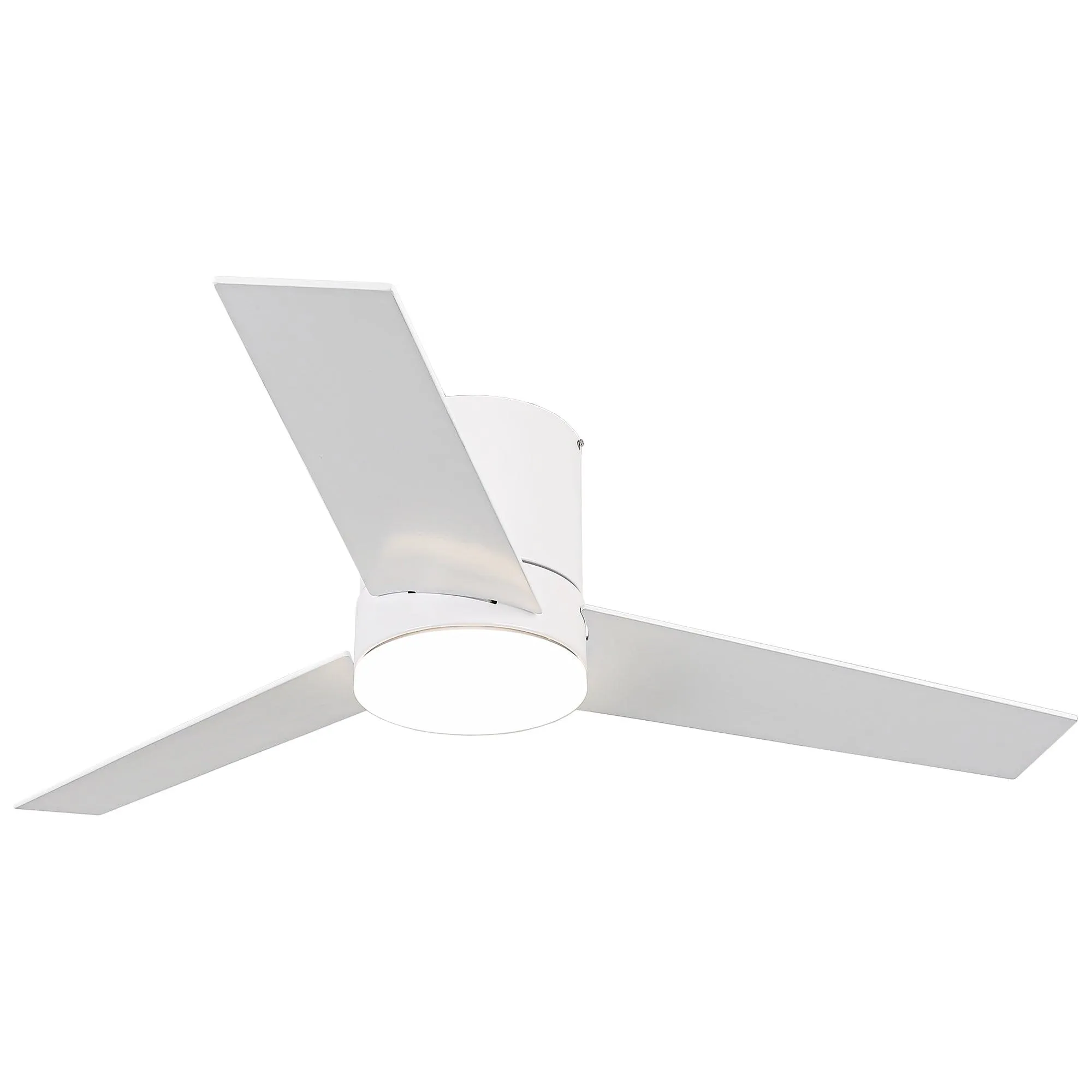 48" Flush Mount Ceiling Fan 3 Blades with LED Lighting and Remote Control