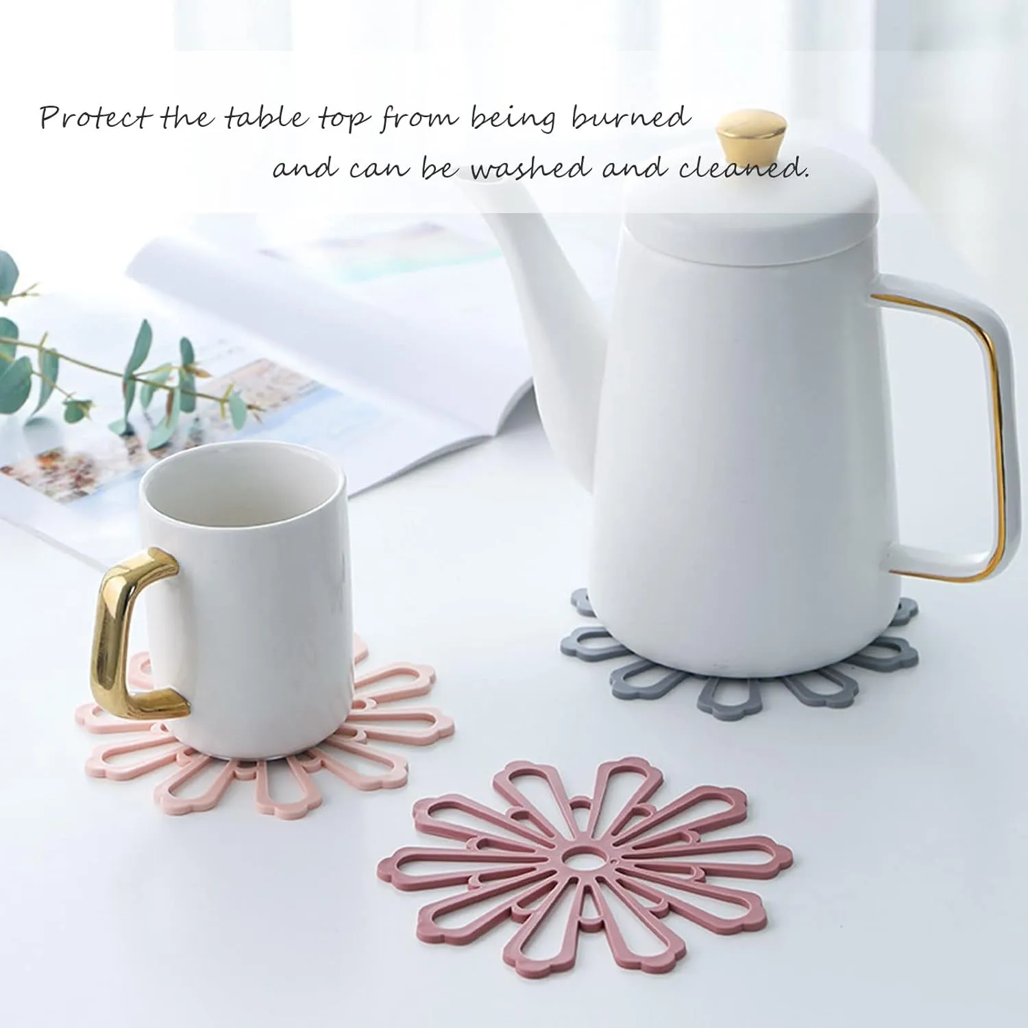 6 Pcs Silicone Trivet Mat