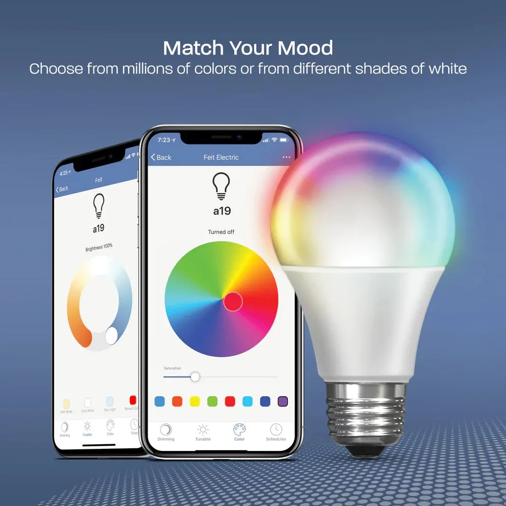 60W Color-Changing LED Smart WiFi Bulb OM60/RGBW/CA/AG