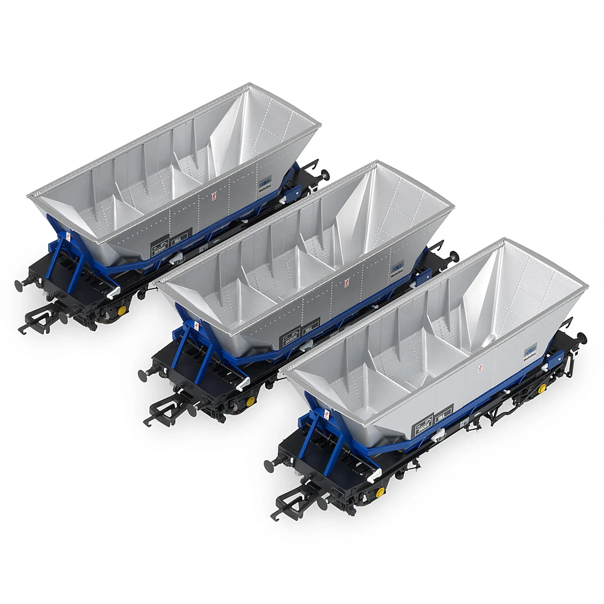 Accurascale ACC2580HMA-MB1 OO HMA MGR Coal Hopper with Mainline Blue Cradle (3pcs Per Pack)