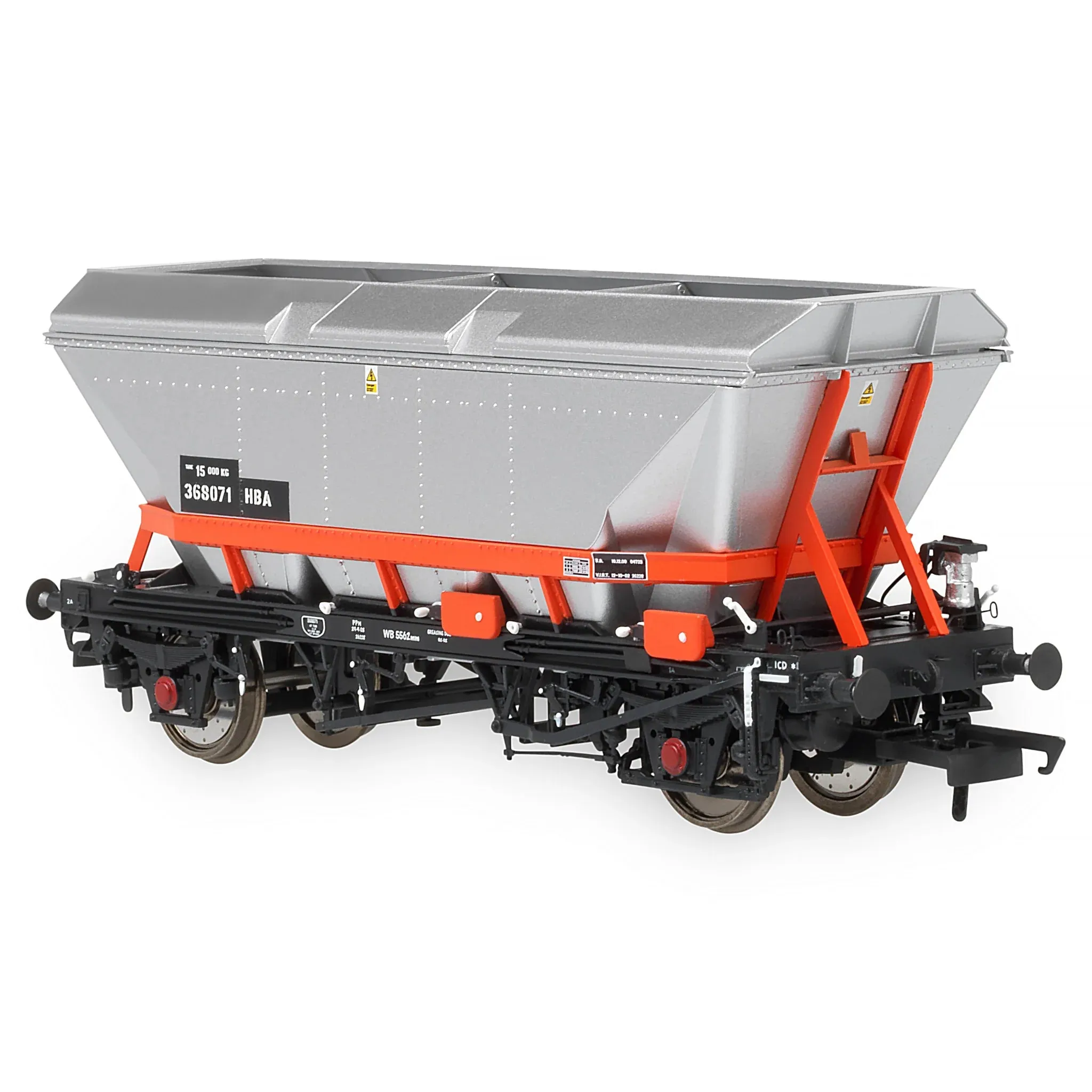 Accurascale ACC2590HBA-RR1 OO HBA MGR Coal Hopper with Canopy with Railfreight Red Cradle (3pcs Per Pack)