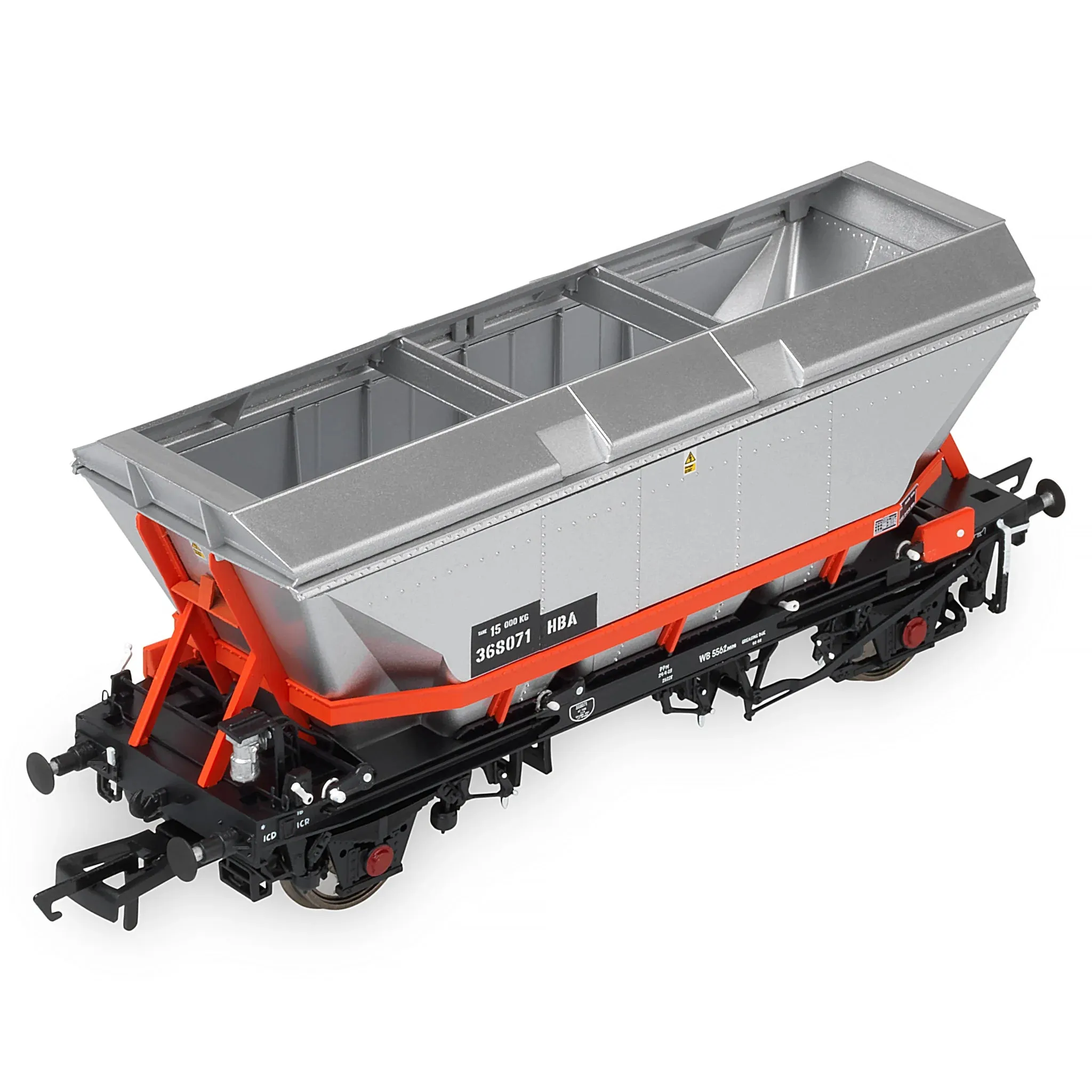 Accurascale ACC2590HBA-RR1 OO HBA MGR Coal Hopper with Canopy with Railfreight Red Cradle (3pcs Per Pack)