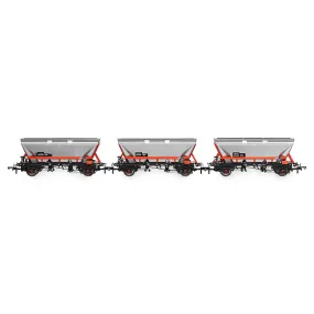 Accurascale ACC2590HBA-RR1 OO HBA MGR Coal Hopper with Canopy with Railfreight Red Cradle (3pcs Per Pack)