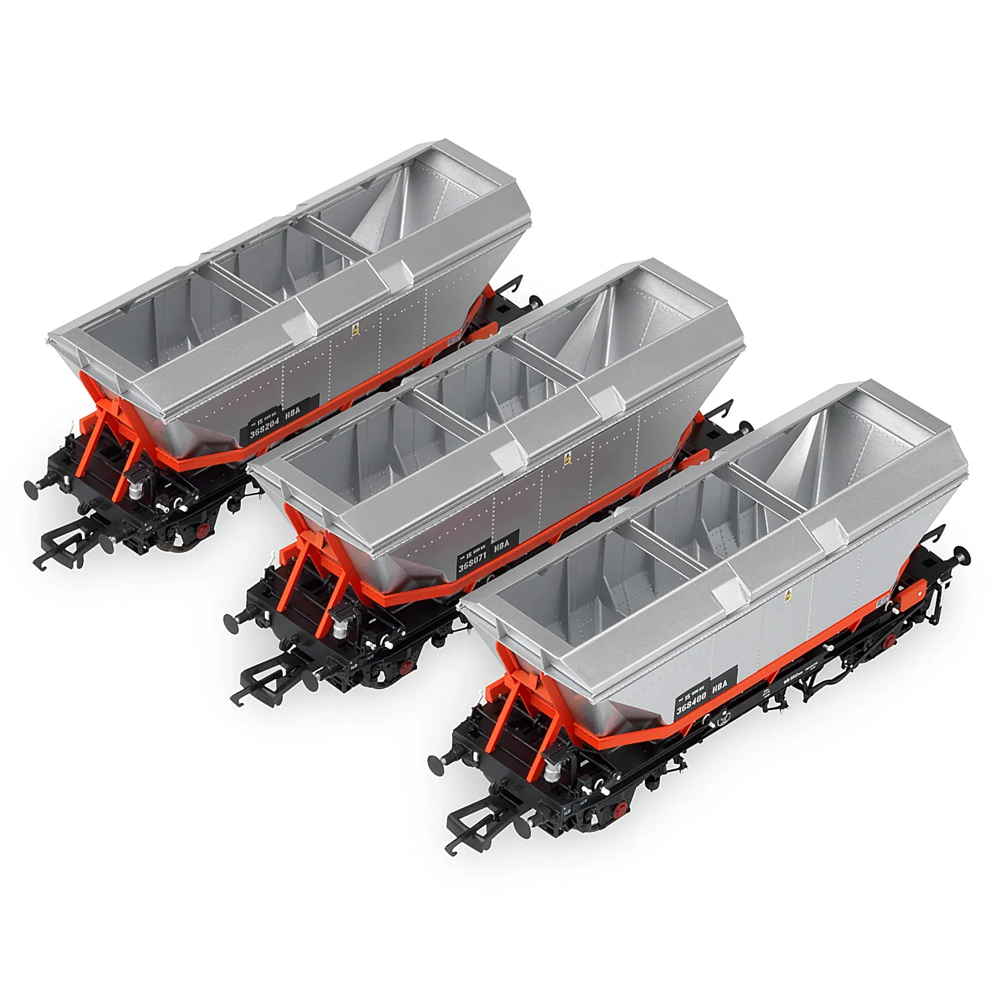 Accurascale ACC2590HBA-RR1 OO HBA MGR Coal Hopper with Canopy with Railfreight Red Cradle (3pcs Per Pack)