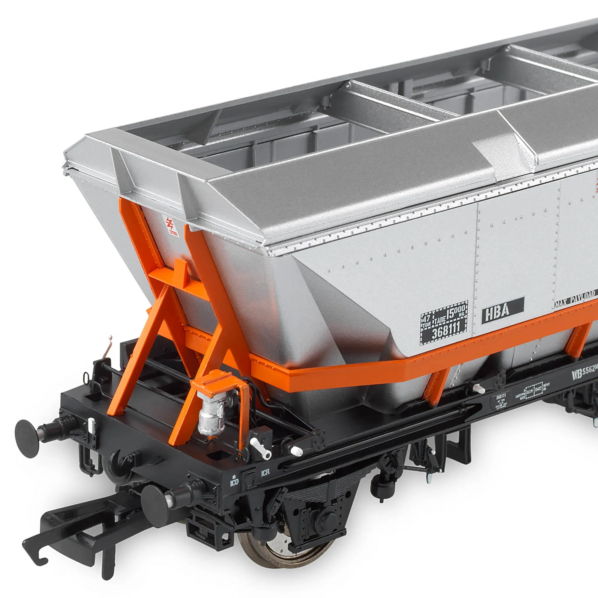 Accurascale ACC2591HBA-LH1 OO HBA MGR Coal Hopper With Canopy Loadhaul Orange Cradle (3pcs Per Pack)