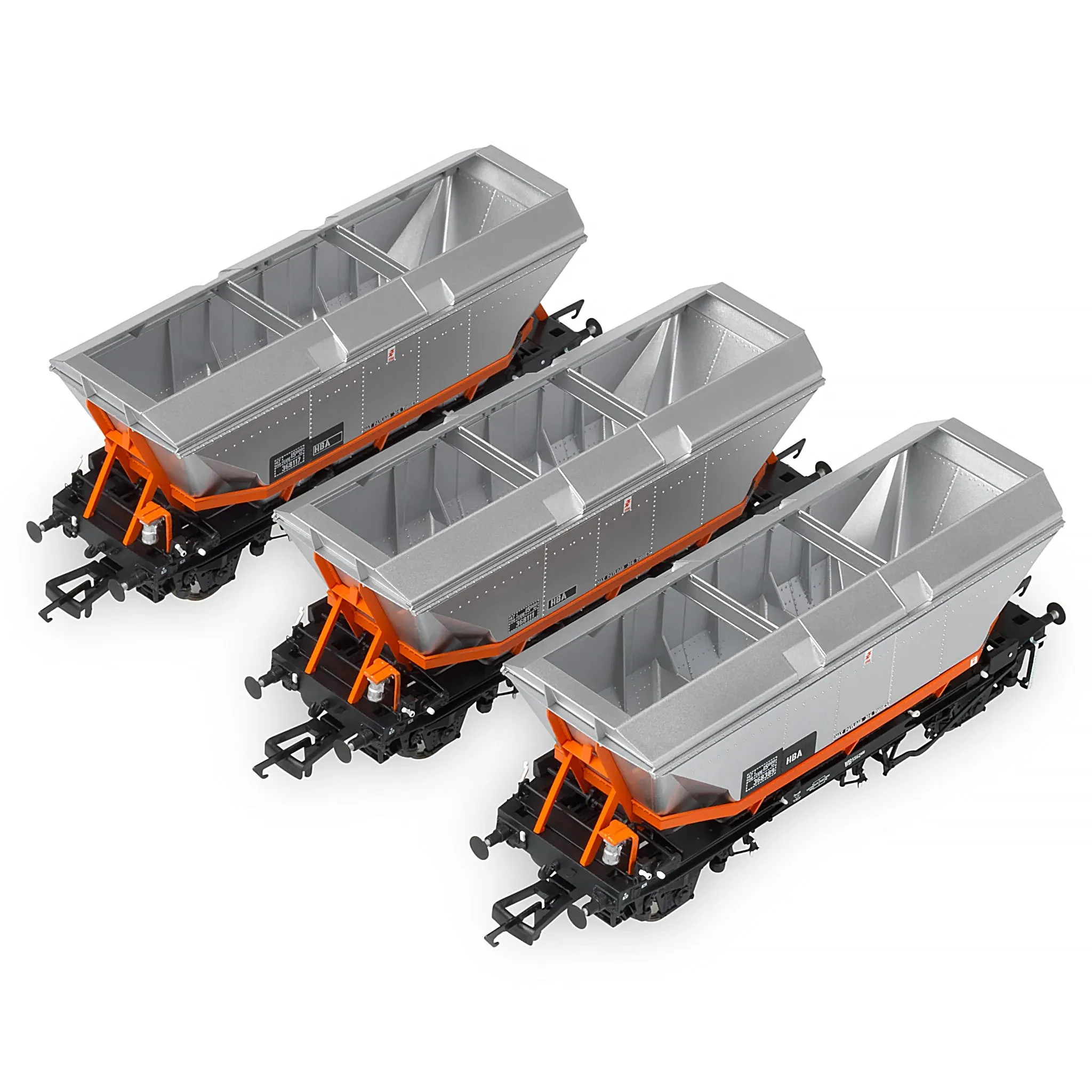 Accurascale ACC2591HBA-LH1 OO HBA MGR Coal Hopper With Canopy Loadhaul Orange Cradle (3pcs Per Pack)