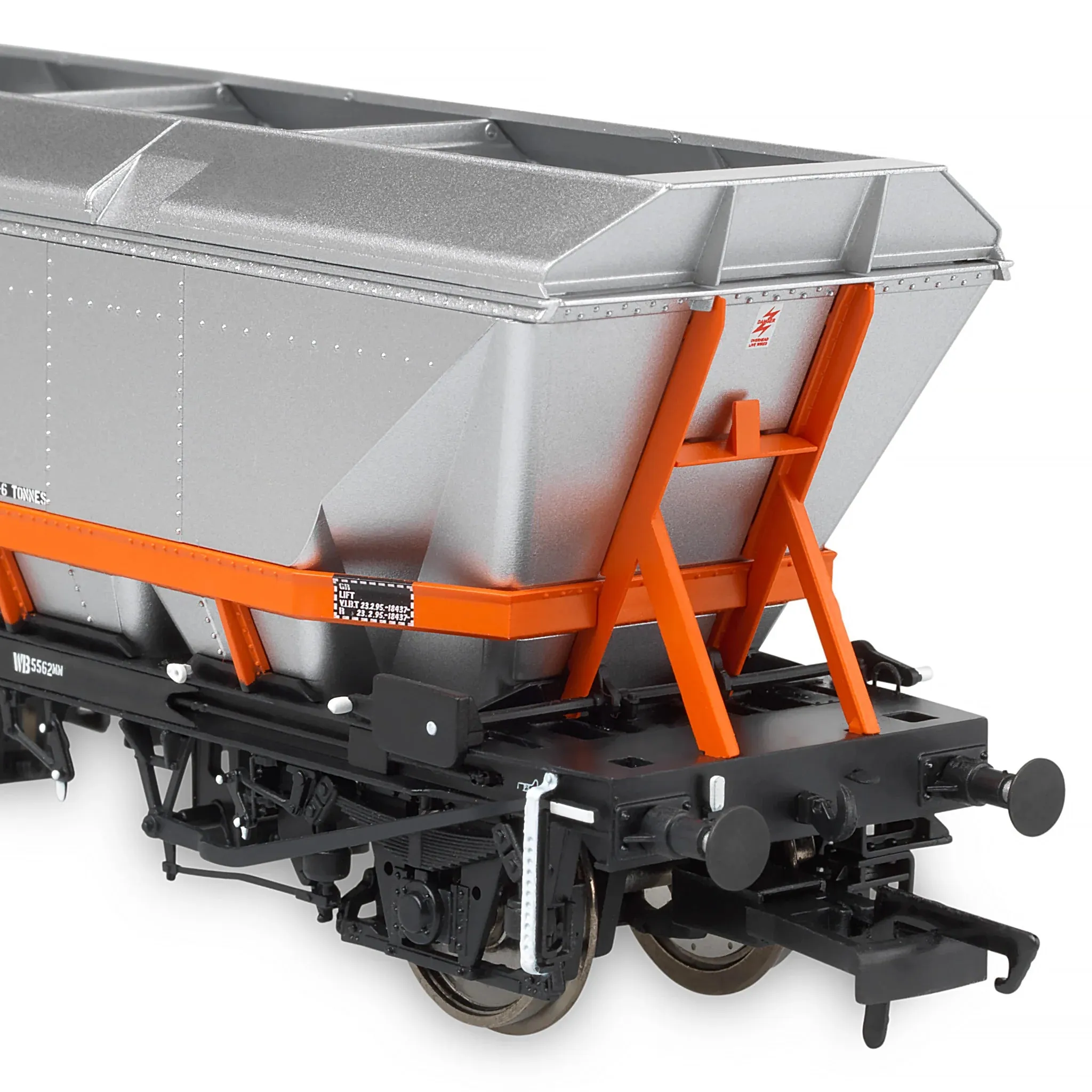 Accurascale ACC2591HBA-LH1 OO HBA MGR Coal Hopper With Canopy Loadhaul Orange Cradle (3pcs Per Pack)