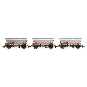 Accurascale ACC2591HBA-LH1 OO HBA MGR Coal Hopper With Canopy Loadhaul Orange Cradle (3pcs Per Pack)