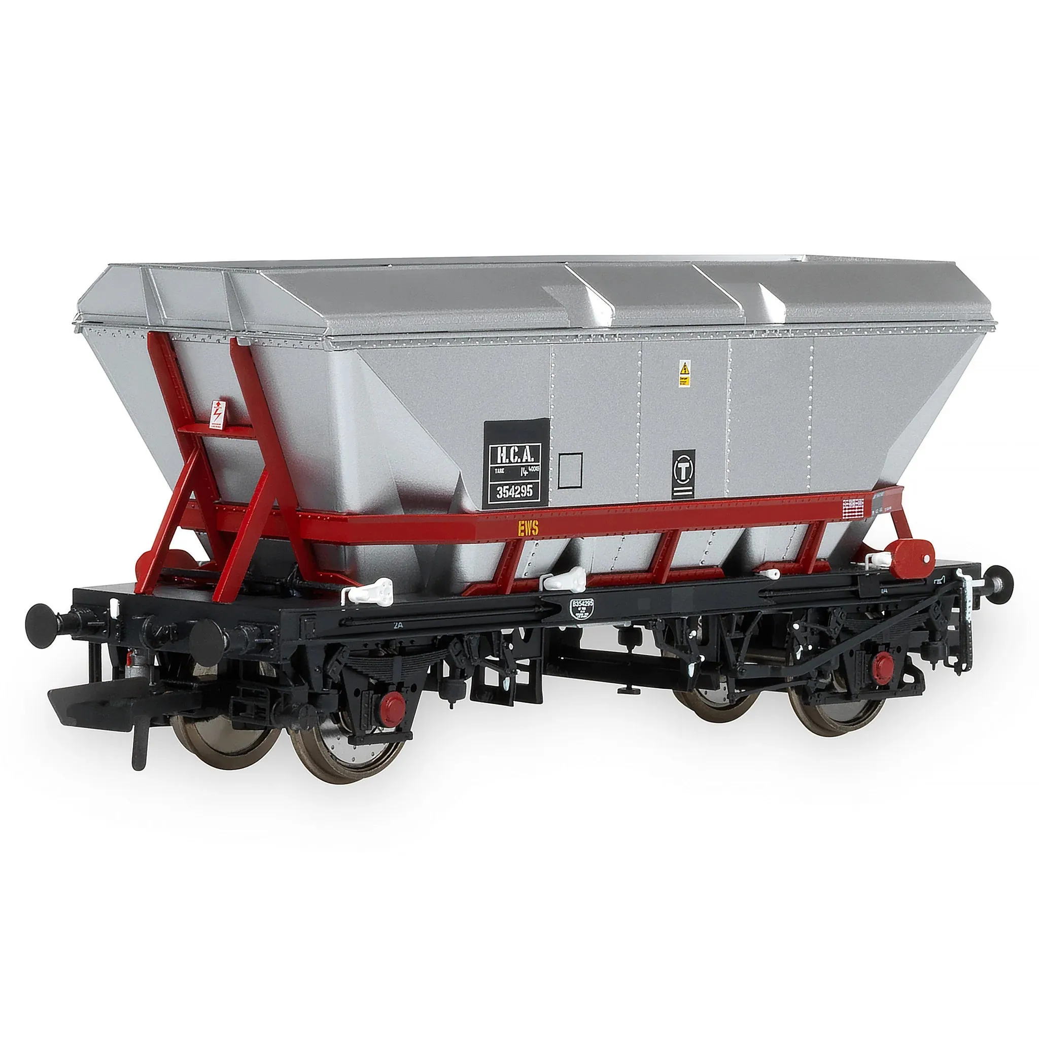 Accurascale ACC2596HCA-EWS2 OO HCA MGR Coal Hopper with Canopy with EWS Maroon Cradle (3pcs Per Pack)