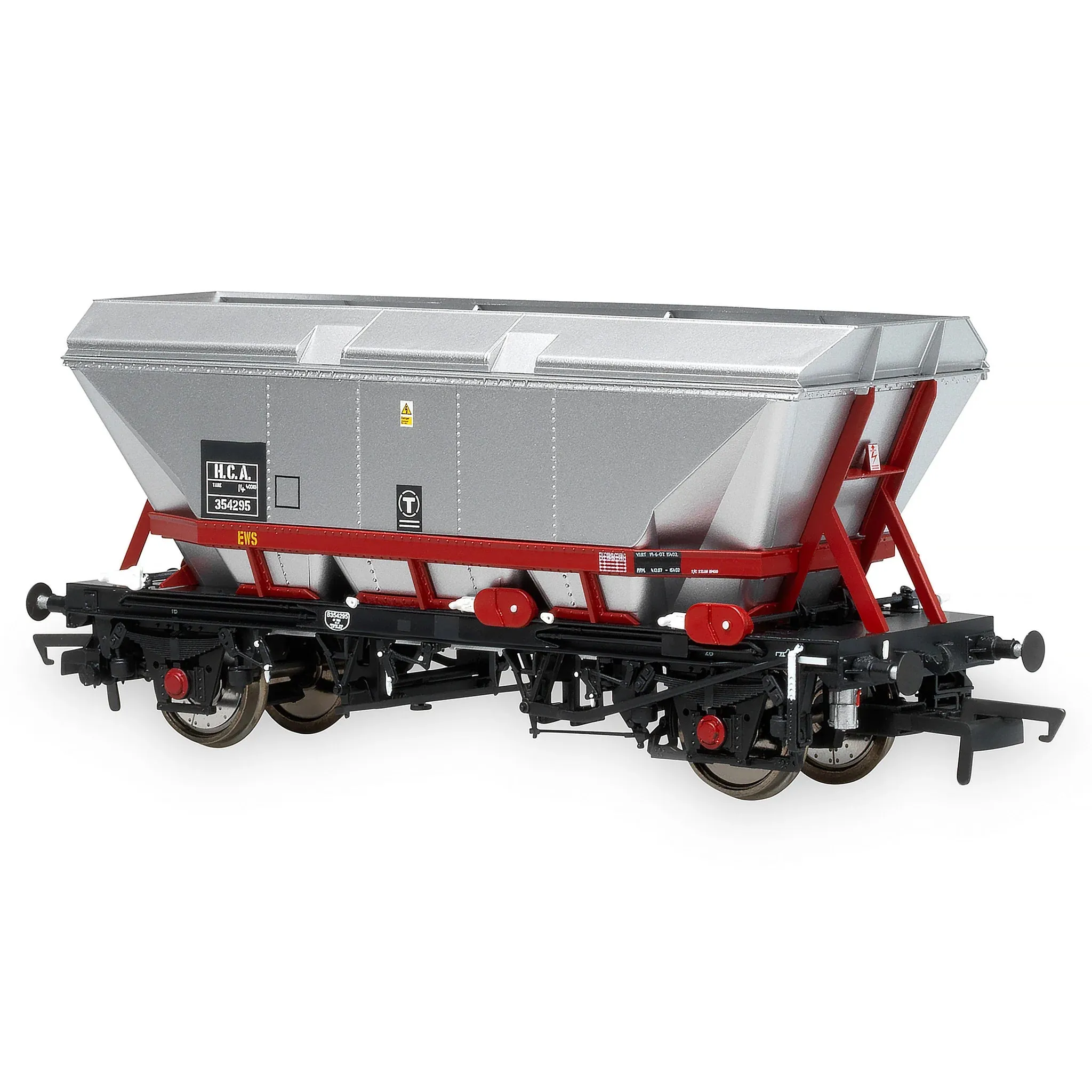 Accurascale ACC2596HCA-EWS2 OO HCA MGR Coal Hopper with Canopy with EWS Maroon Cradle (3pcs Per Pack)