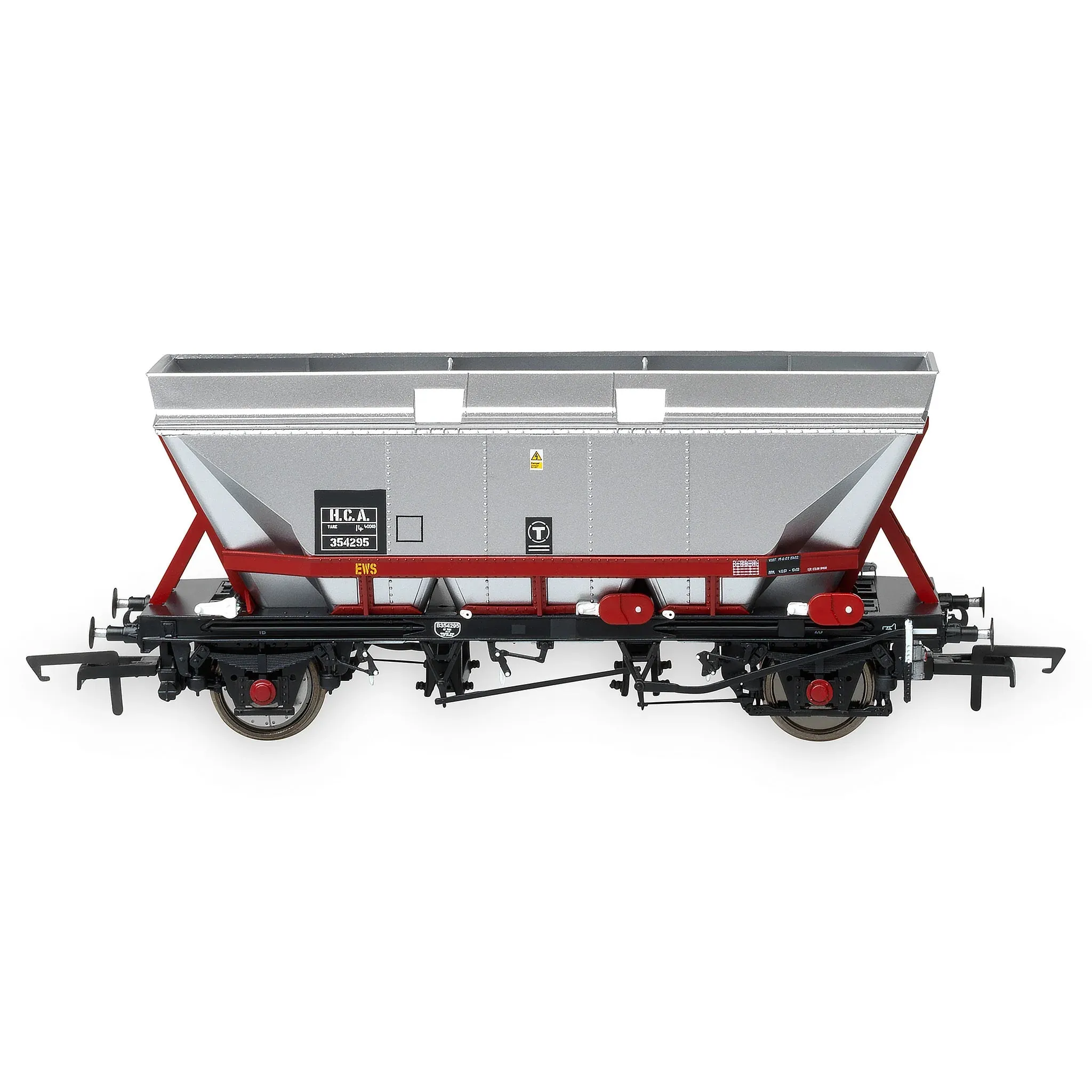 Accurascale ACC2596HCA-EWS2 OO HCA MGR Coal Hopper with Canopy with EWS Maroon Cradle (3pcs Per Pack)