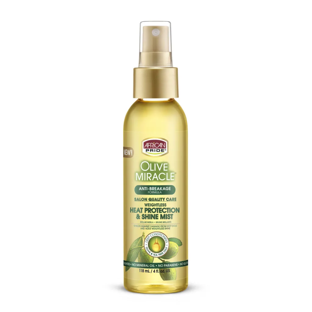 African Pride Olive Miracle Heat Protectant & Shine Mist 4oz