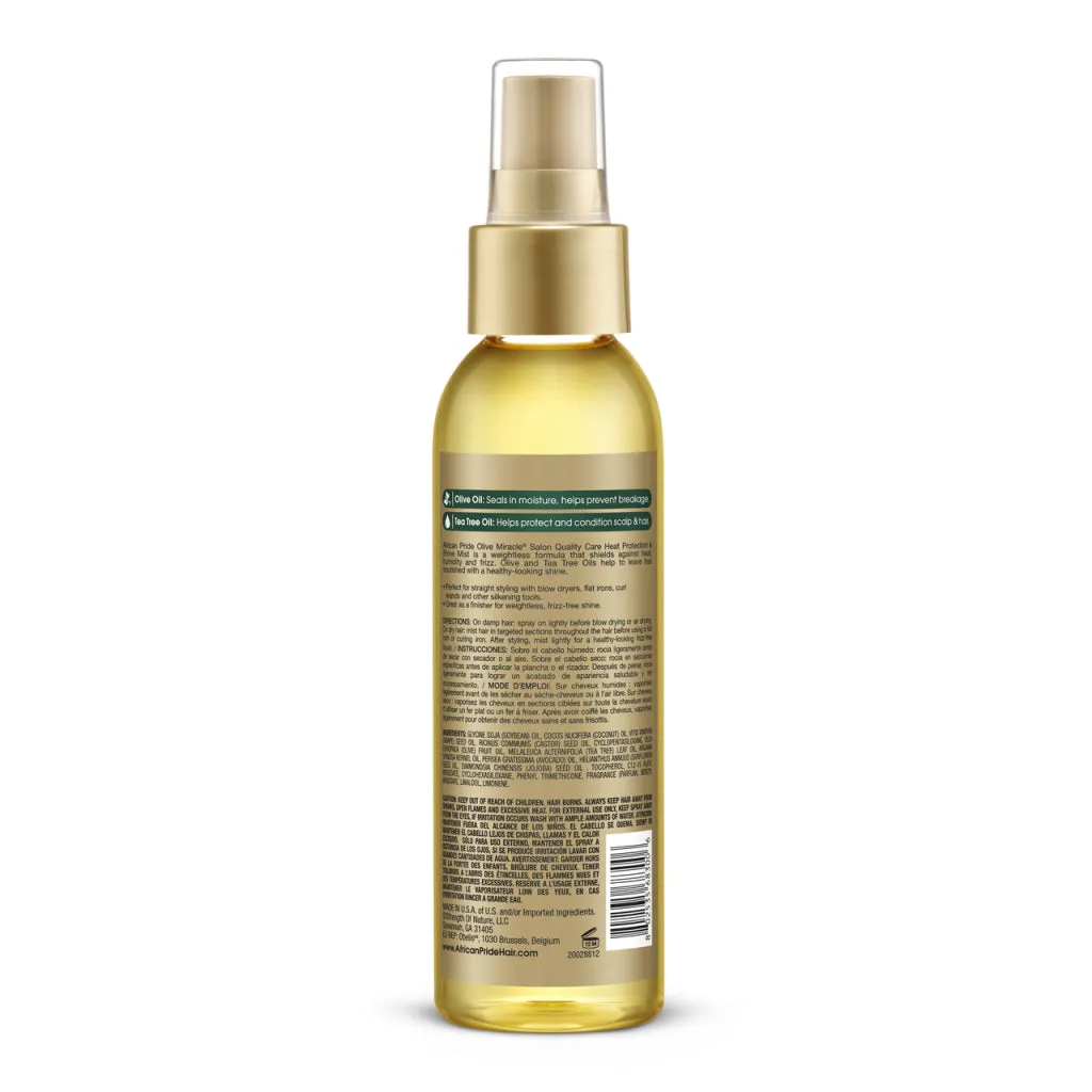 African Pride Olive Miracle Heat Protectant & Shine Mist 4oz