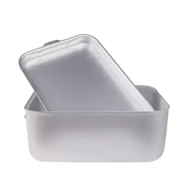 Agnelli Aluminum 3mm Rectangular Roasting Pan With Lid, 19.6 x 13.3-Inches