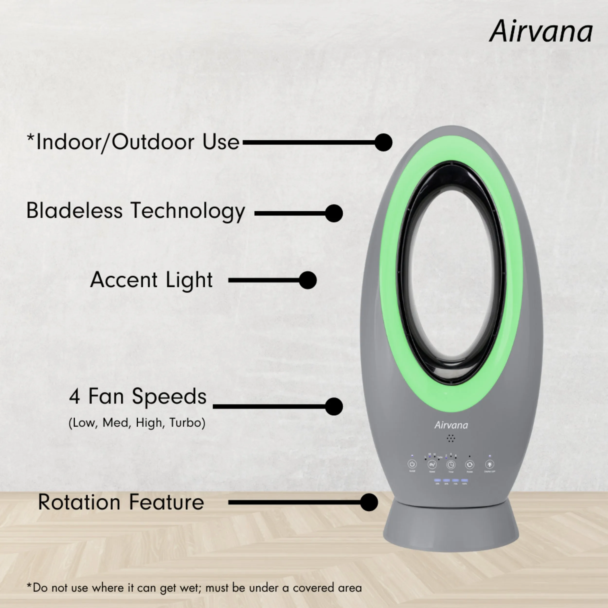 Airvana Bladeless Rechargeable Indoor/Outdoor Fan