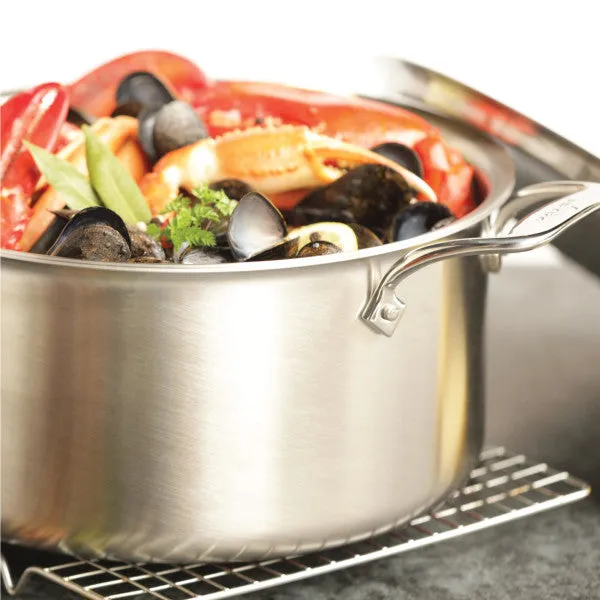 All-Clad D5 8 Qt Stockpot with Lid, Brushed Stainless