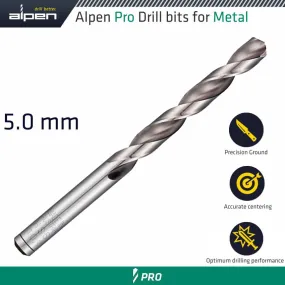 ALPEN ALPEN PRO 5.0MM HSS DRILL DIN 338 RN 135 WITH SPLIT POINT BULK ALP954005