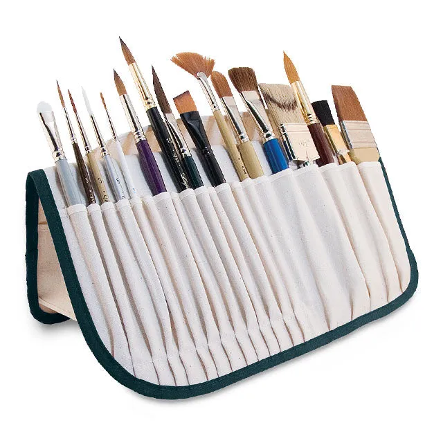 American Journey Canvas Brush Holder - Green Trim