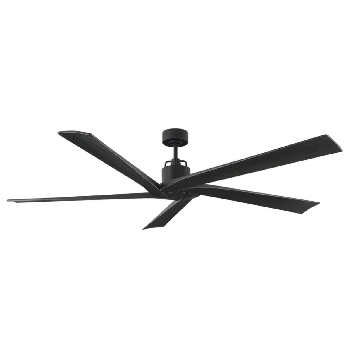 Aspen 70 Inch Midnight Black Large Outdoor Ceiling Fan with Remote