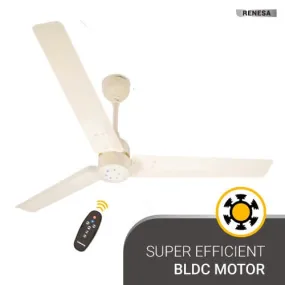 Atomberg Renesa 1200 mm BLDC Motor with Remote 3 Blade Ceiling Fan  ivory