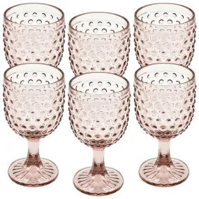 BABY PINK BUBBLE WINE GLASS 300 ML 9x9x17cm