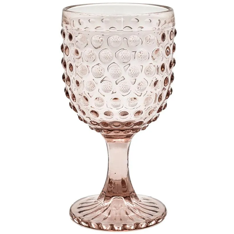 BABY PINK BUBBLE WINE GLASS 300 ML 9x9x17cm