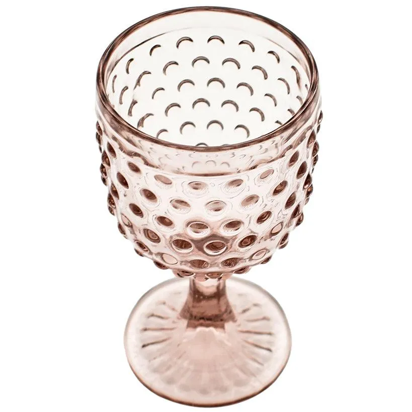 BABY PINK BUBBLE WINE GLASS 300 ML 9x9x17cm