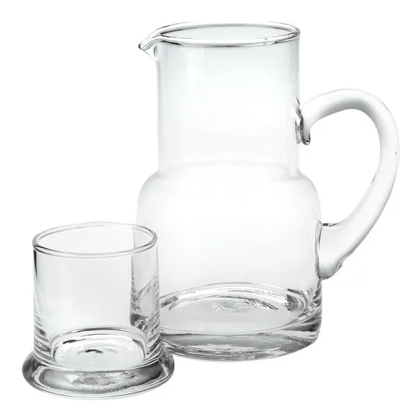 Badash S905 Long Island 2 Pc Glass Bedside or Desktop Carafe Set 10 oz. H7"