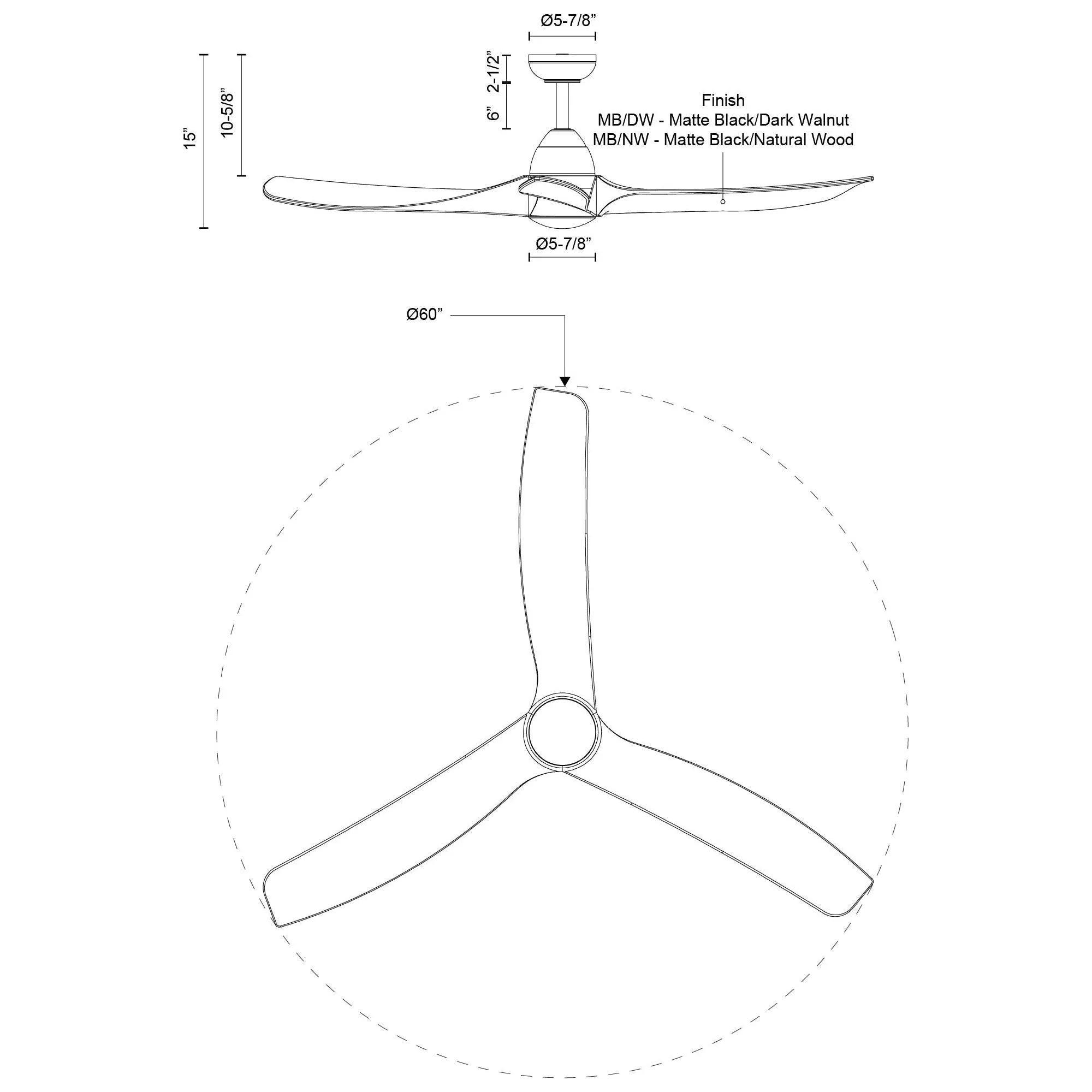 Baylor 60" Ceiling Fan