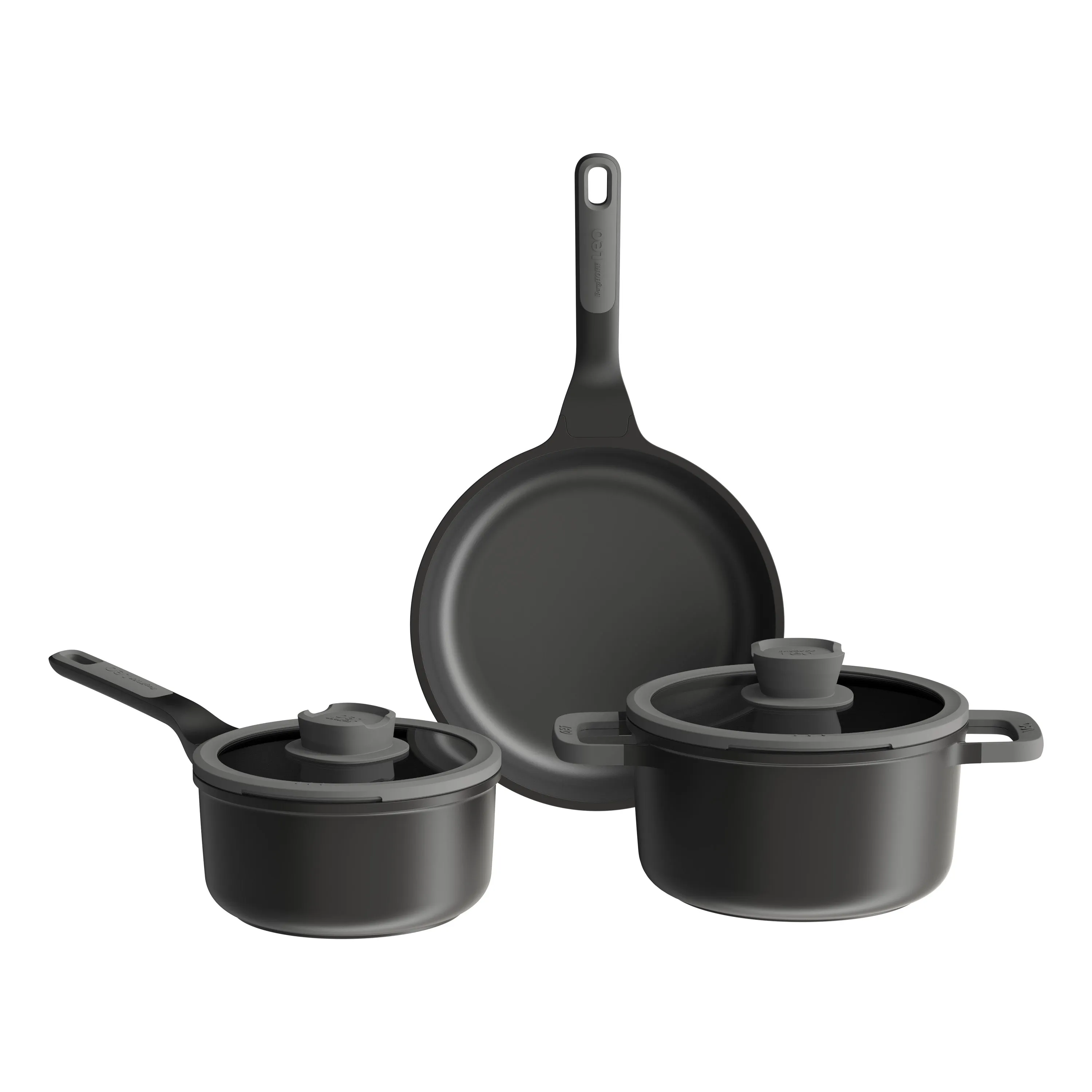 BergHOFF Leo Stone  5pc Nonstick Ceramic Cookware Set, Recycled