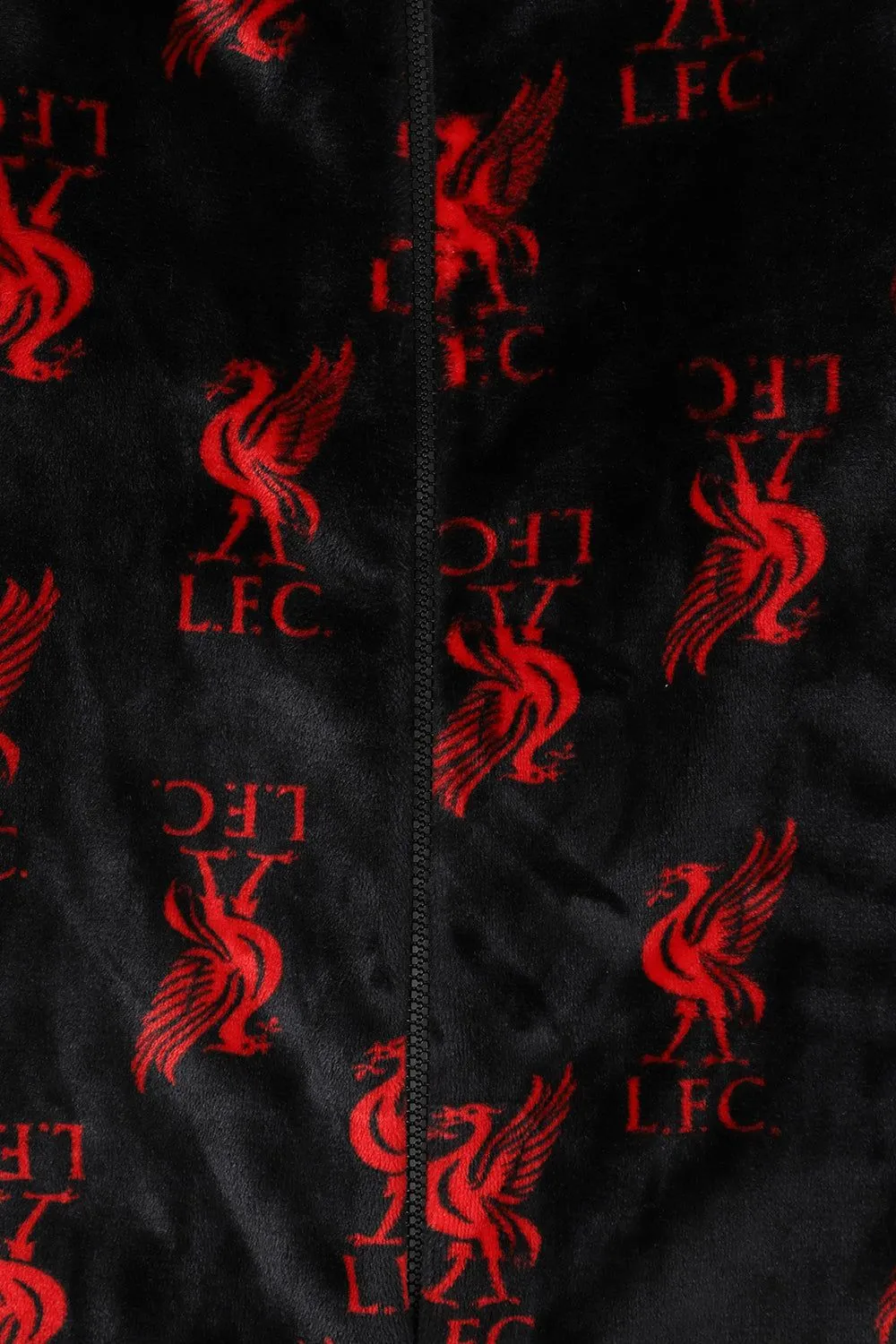 Black Liverpool Football Club Boys Fleece Sleepsuit Kids All in One