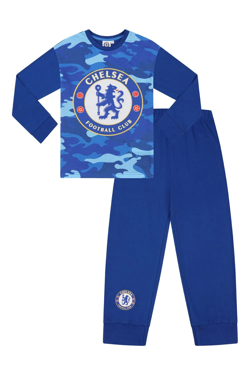 Boys Chelsea F.C Blue Camouflage Long Pyjamas