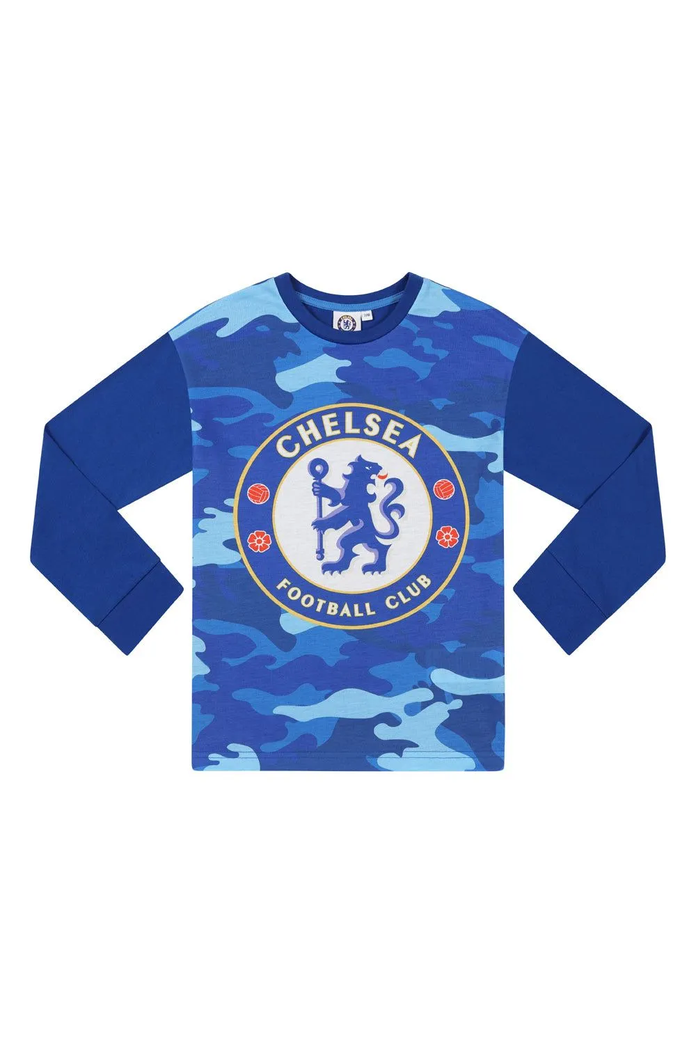 Boys Chelsea F.C Blue Camouflage Long Pyjamas