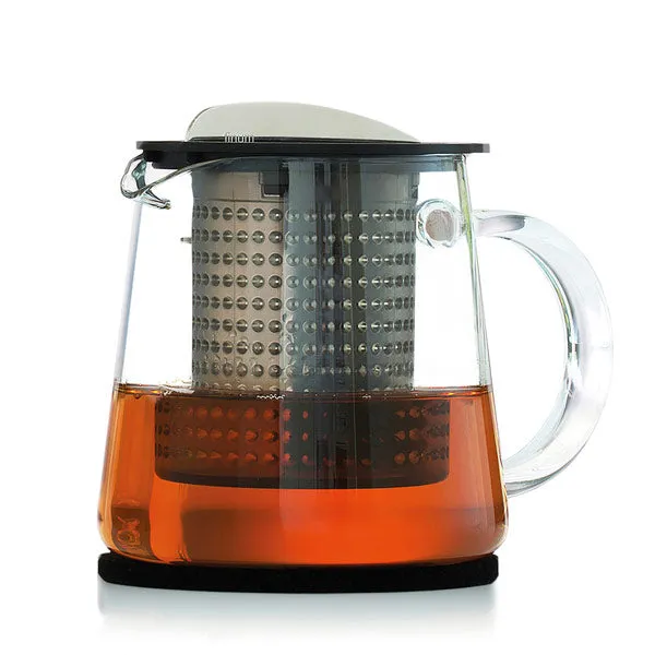 Brew-Stop Glass Teapot for Loose Leaf Tea 0.4L with Coaster