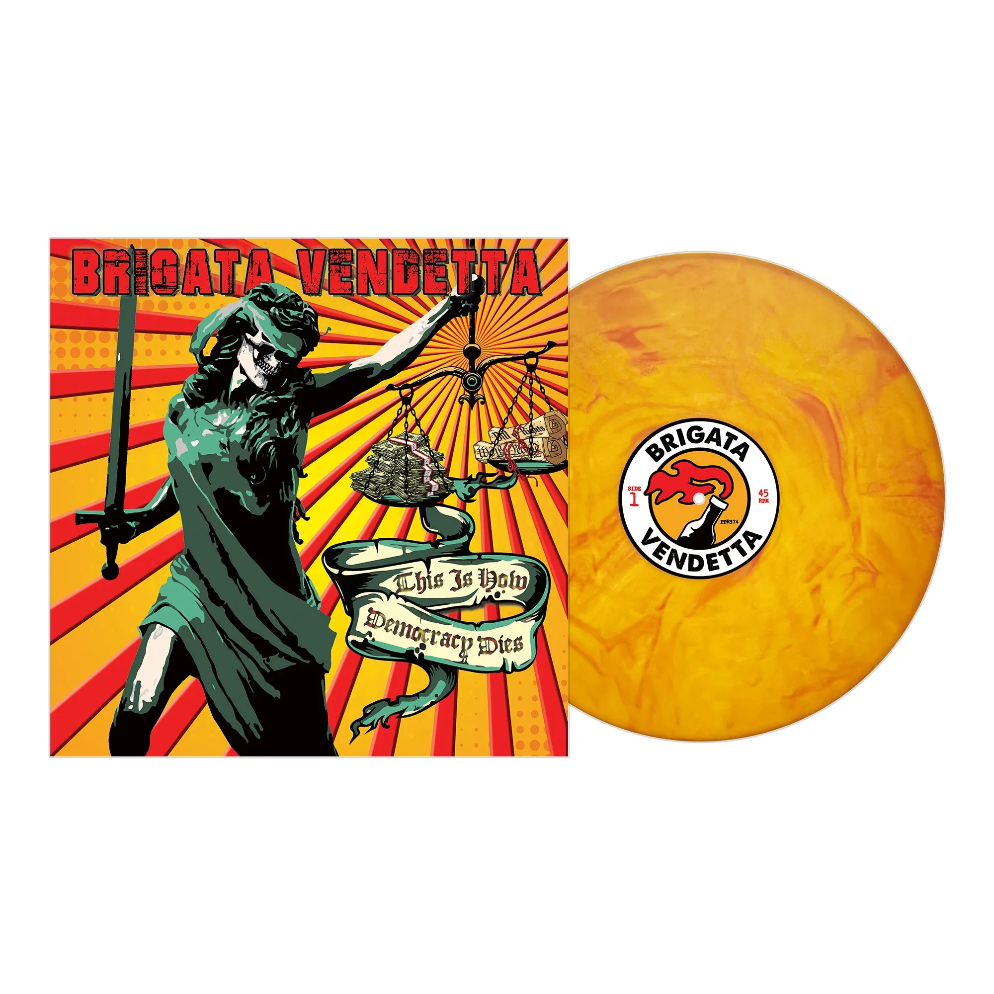 Brigata Vendetta - This Is How Democracy Dies - Solar Flare Marble - Vinyl LP