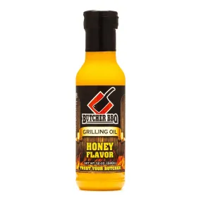 Butcher BBQ Honey Flavor Grilling Oil 12 Oz Bottle Competition Rated MSG Free