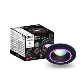 Calex Smart Halo LED Recessed Spotlight Black - RGB Warm White - 6.5W