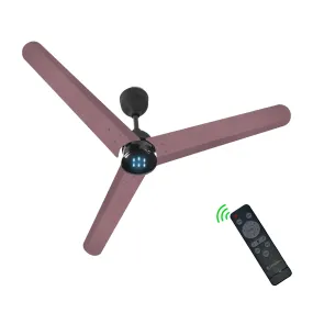 Candes 1200mm Bldc Ceiling Fan with LED Indicator | BEE 5 Star High Speed fan for Home | Silent Remote fan | 6 Speed Levels | High Air delivery | Energy Saving | 2 Yr Manufacturer Warranty | Brown