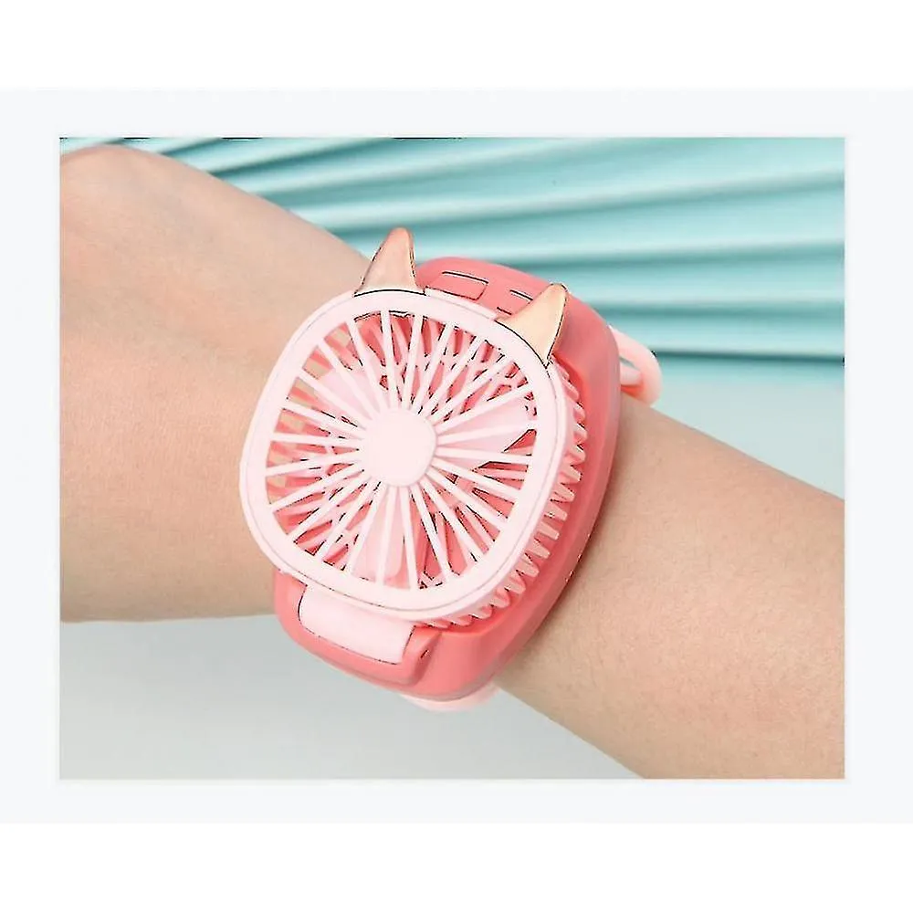 Cartoon Watch Portable Mini Fan with USB Rechargeable