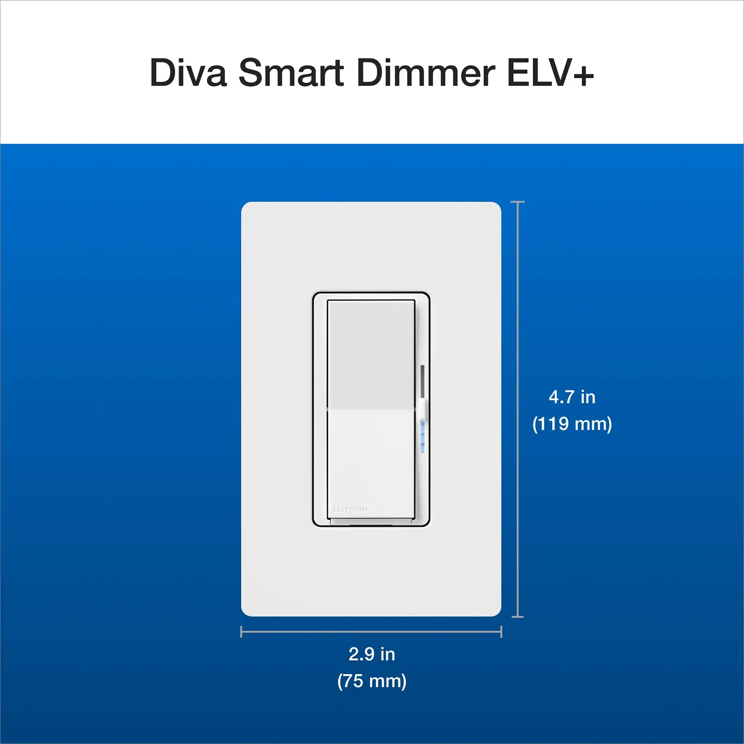 Caseta Smart Dimmer Switch ELV , 250 Watts, Neutral Required, Black